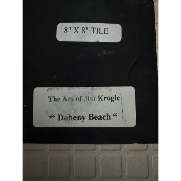 Vintage Rare Doheny Beach Print 8”x8” Tile by Jim Krogle - Picture 7 of 9